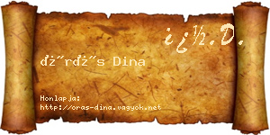 Órás Dina névjegykártya